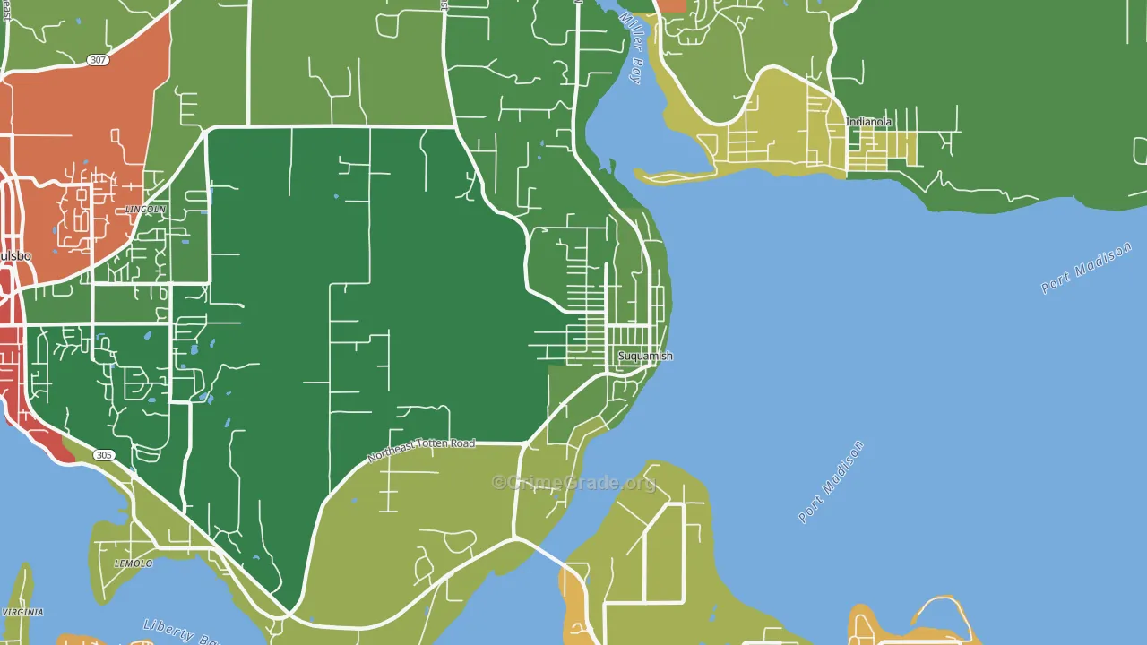 98392, WA Map of Theft Rates