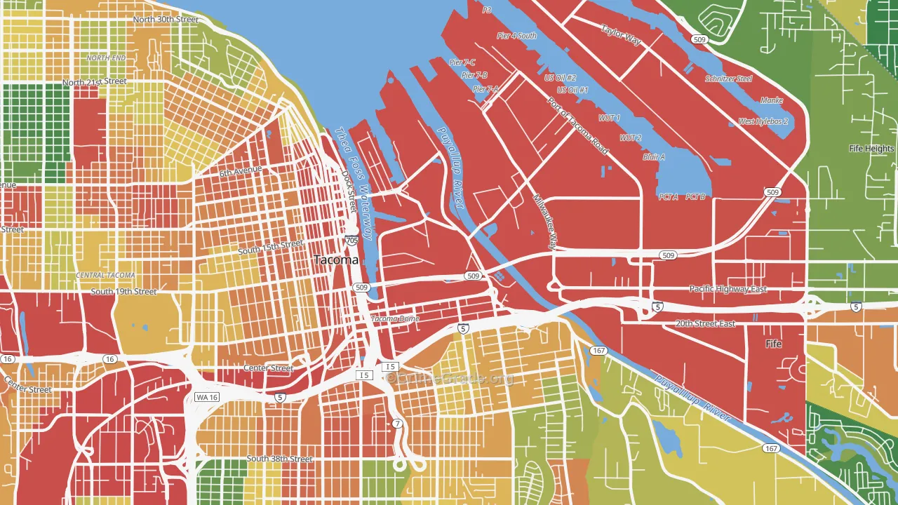 98421, WA Map of Theft Rates