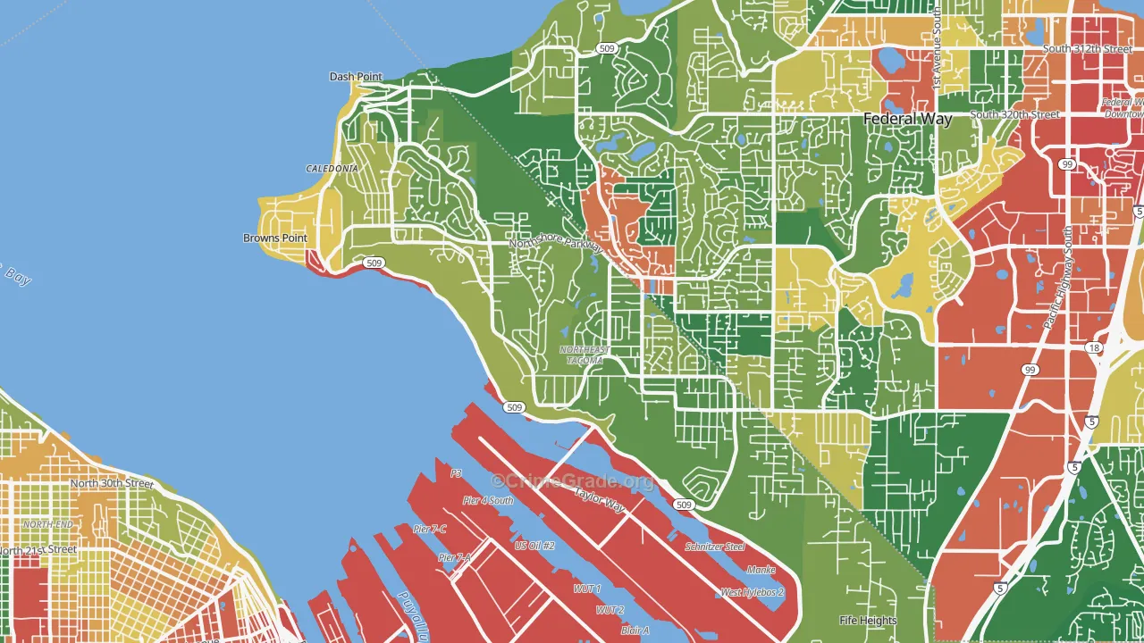 98422, WA Map of Theft Rates