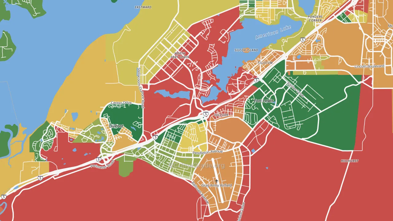 98433, WA Map of Theft Rates