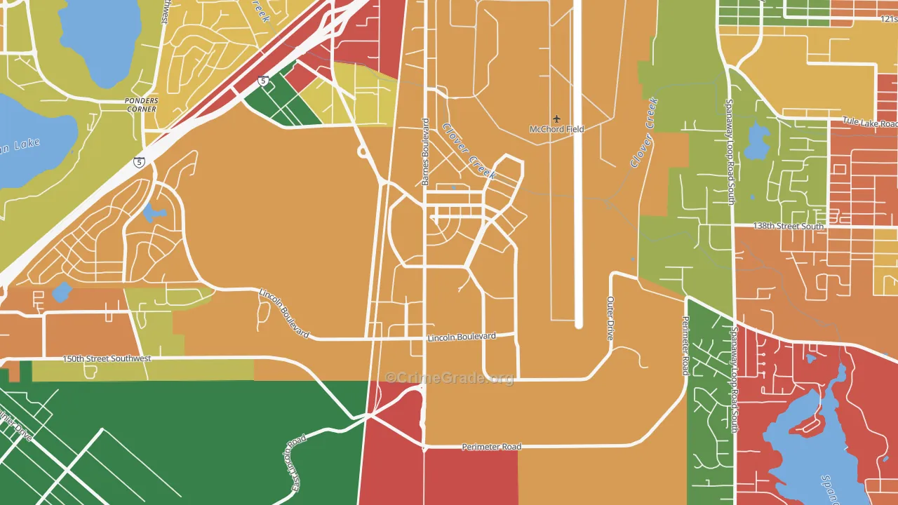 98438, WA Map of Theft Rates