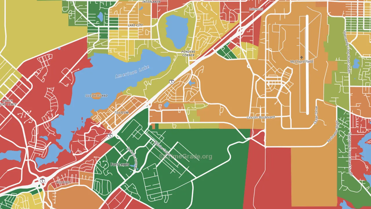 98439, WA Map of Theft Rates