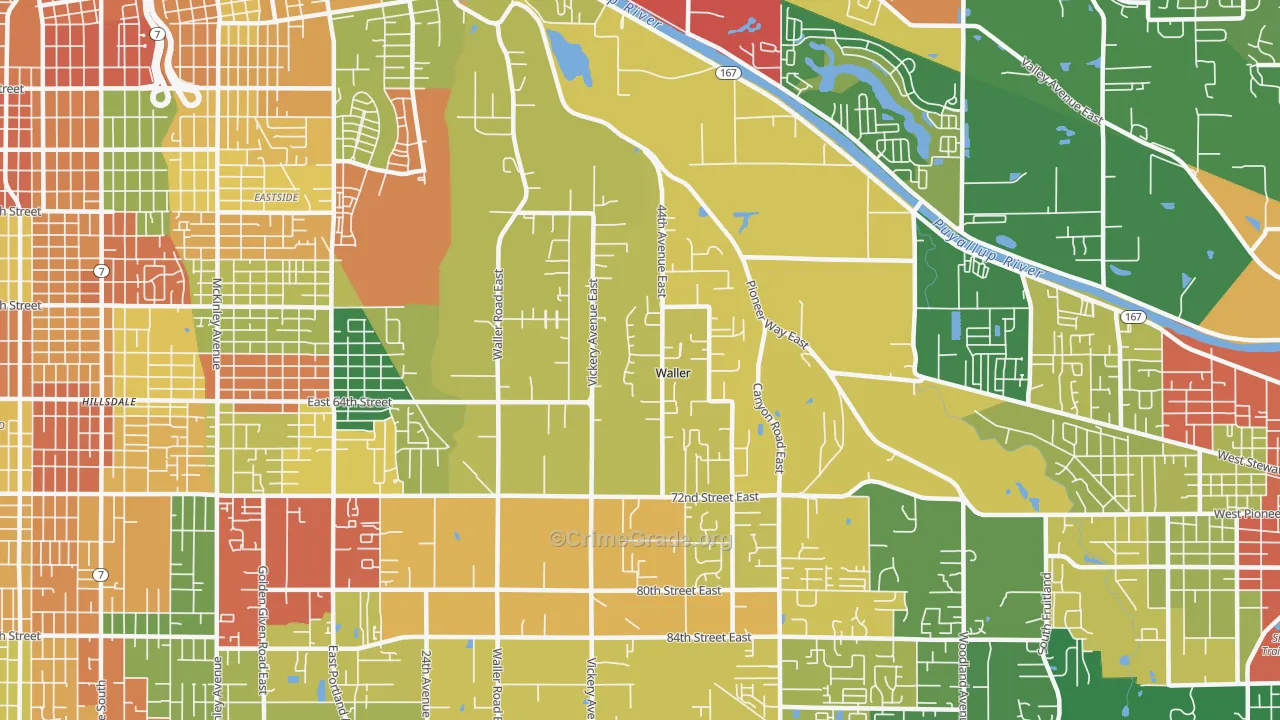 98443, WA Map of Theft Rates