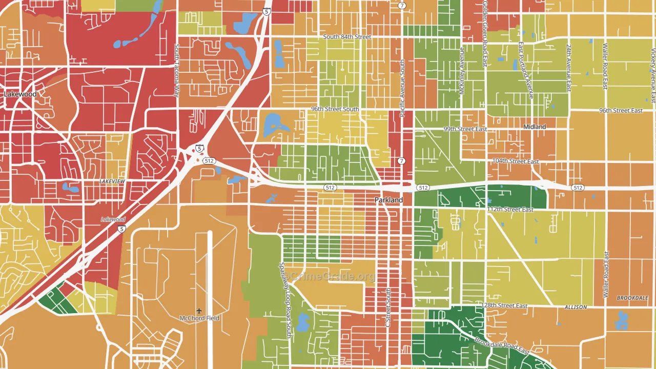 98444, WA Map of Theft Rates