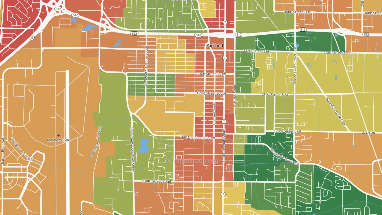 98447, WA Map of Theft Rates
