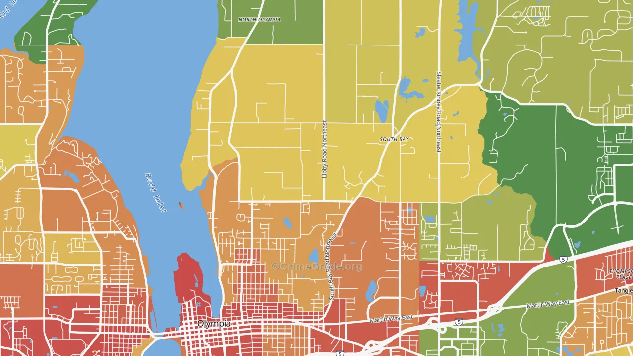 98506, WA Map of Theft Rates