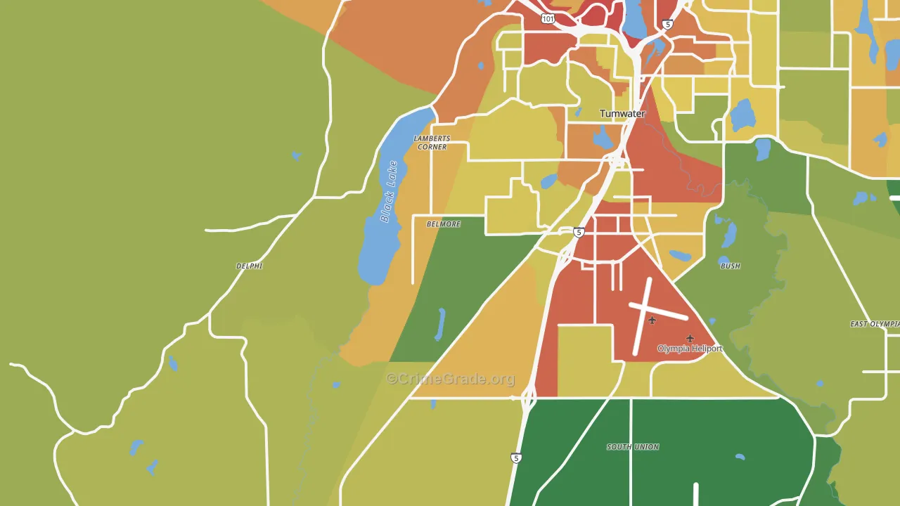 98512, WA Map of Theft Rates