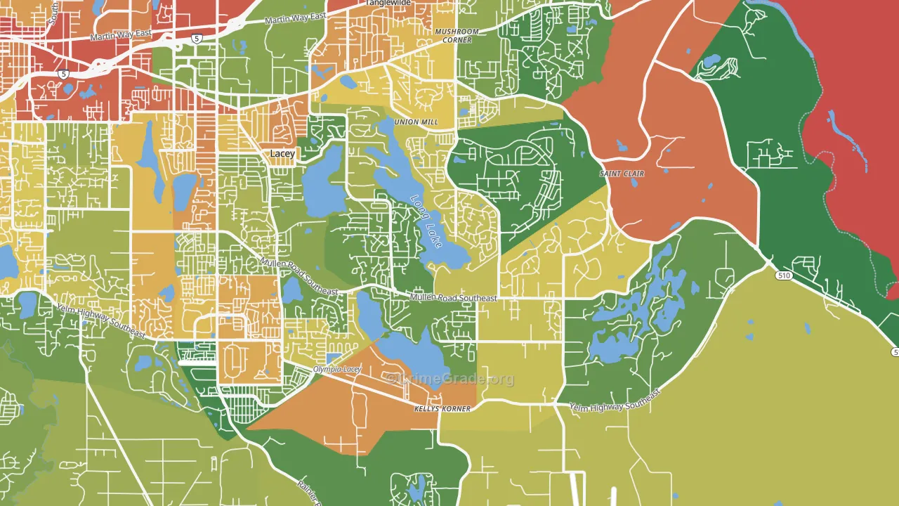 98513, WA Map of Theft Rates