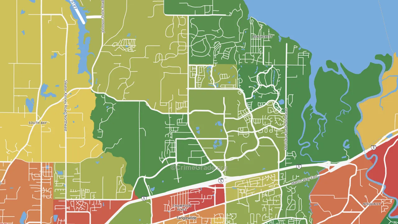 98516, WA Map of Theft Rates