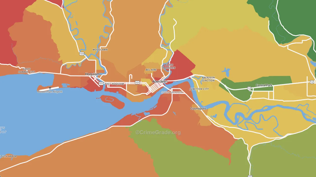 98520, WA Map of Theft Rates