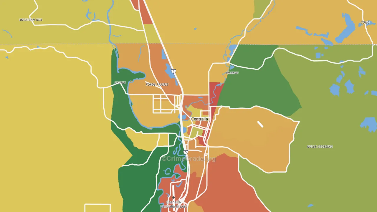98531, WA Map of Theft Rates