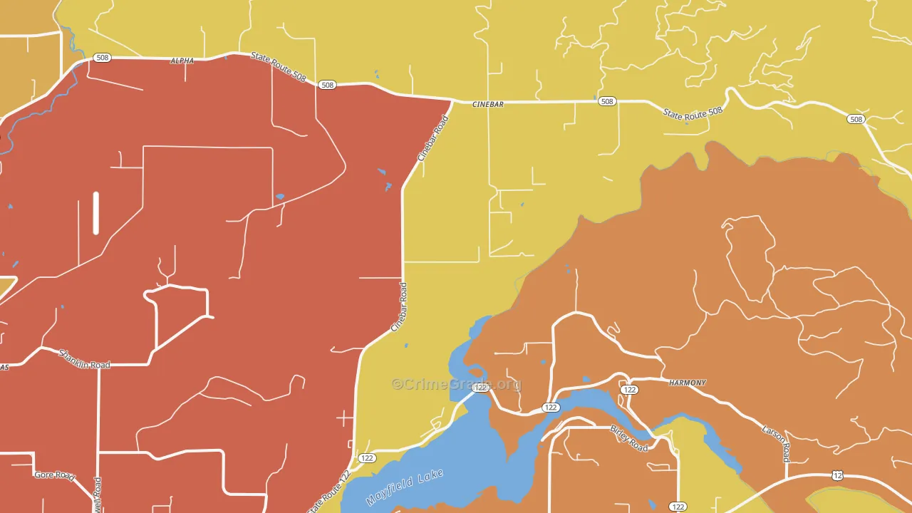 98533, WA Map of Theft Rates