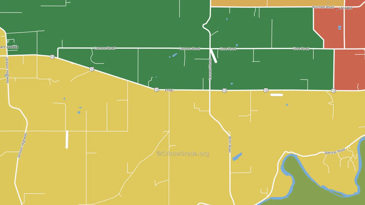 98542, WA Map of Theft Rates