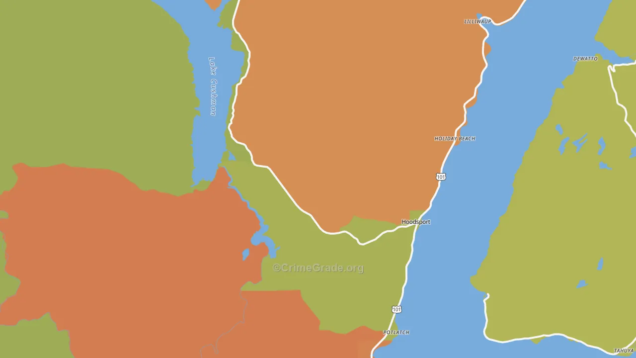 98548, WA Map of Theft Rates