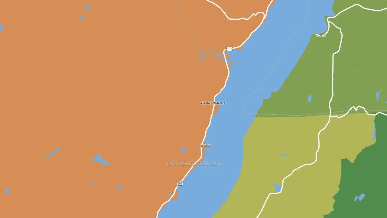 98555, WA Map of Theft Rates