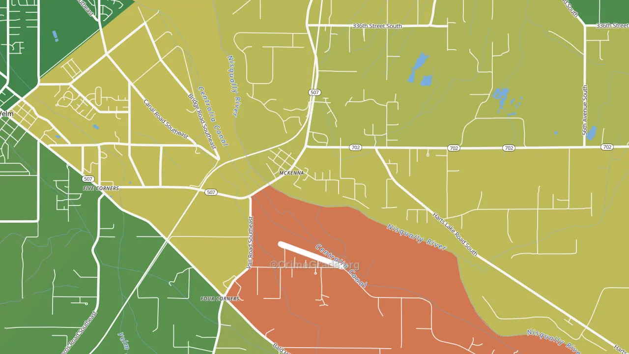 98558, WA Map of Theft Rates
