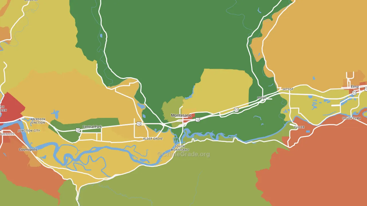98563, WA Map of Theft Rates