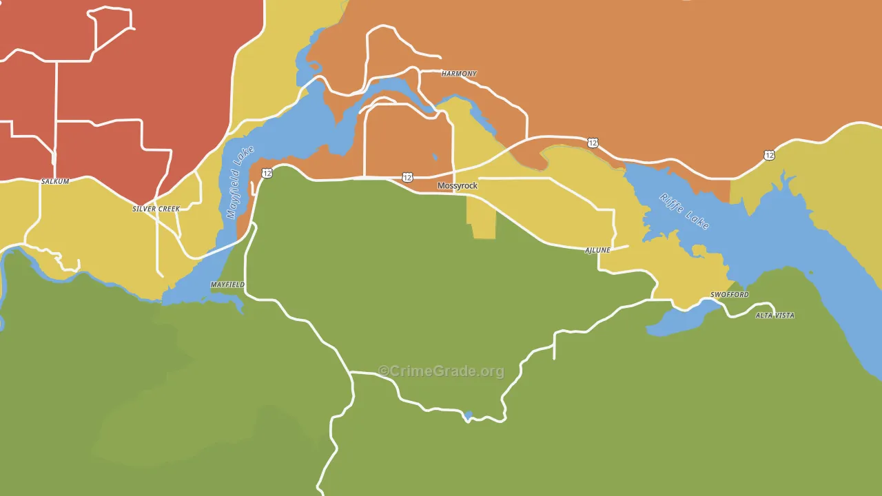 98564, WA Map of Theft Rates
