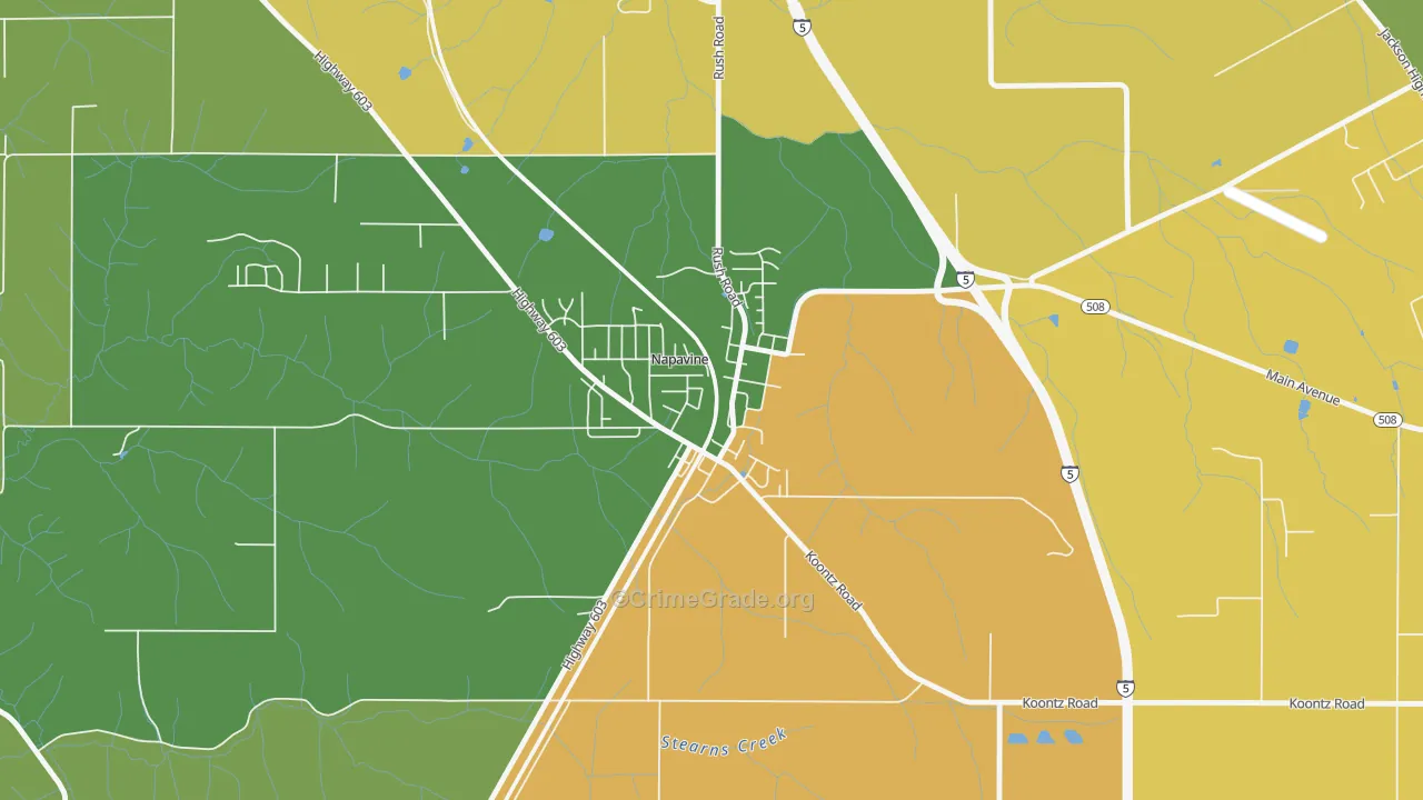 98565, WA Map of Theft Rates