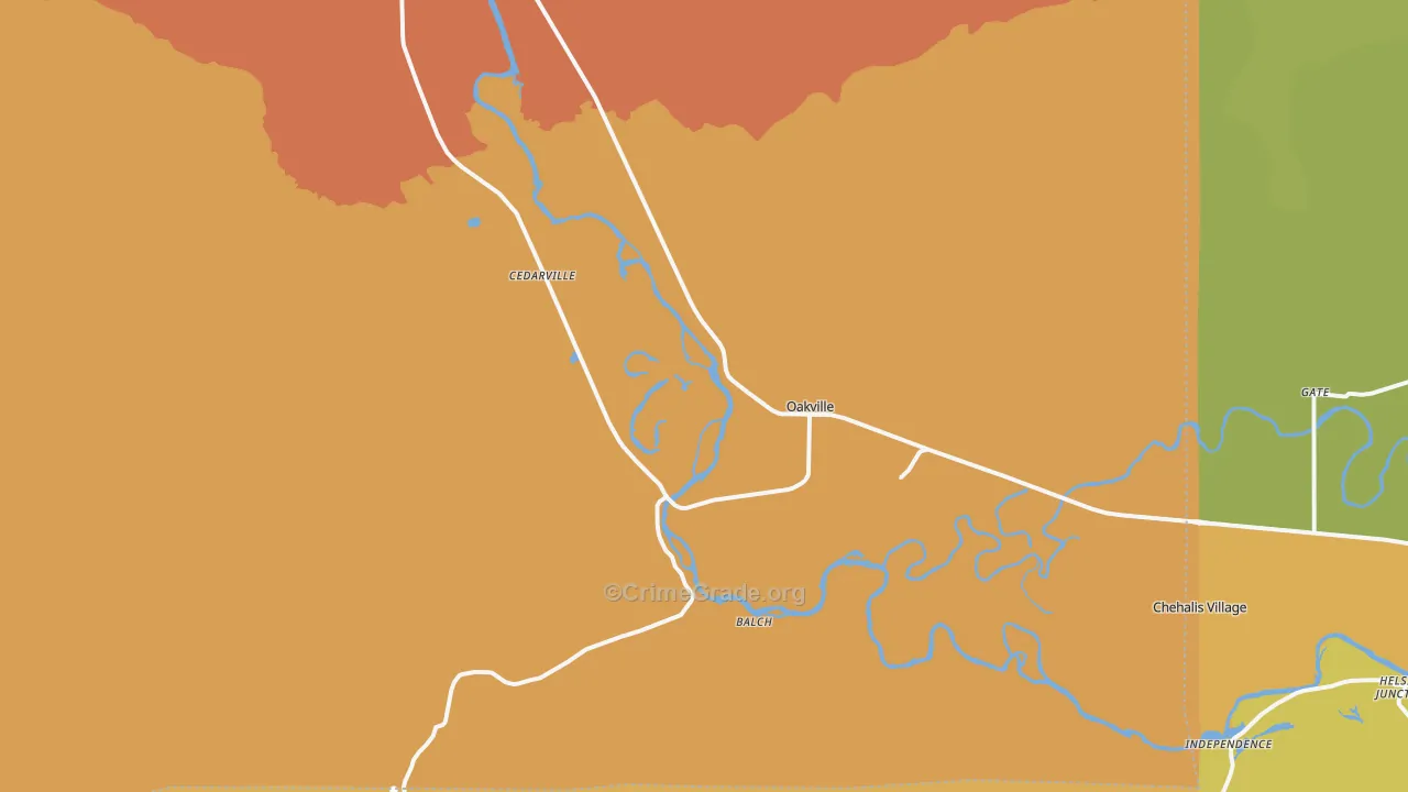 98568, WA Map of Theft Rates