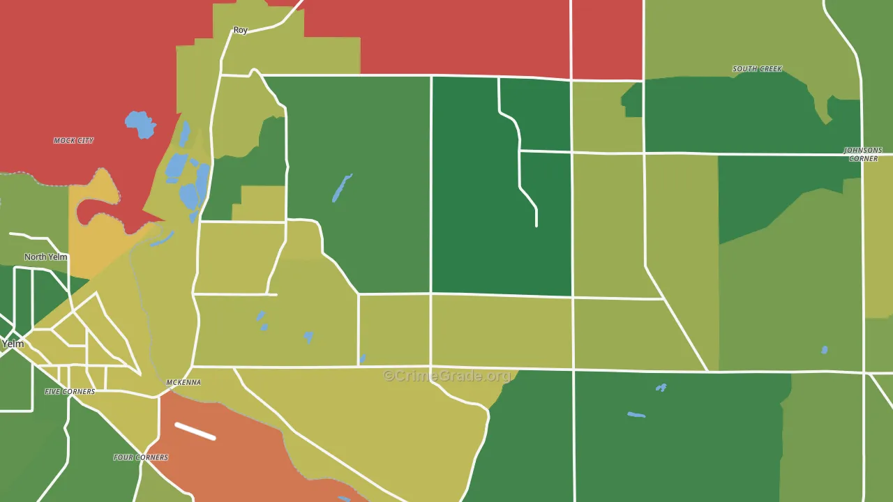 98580, WA Map of Theft Rates