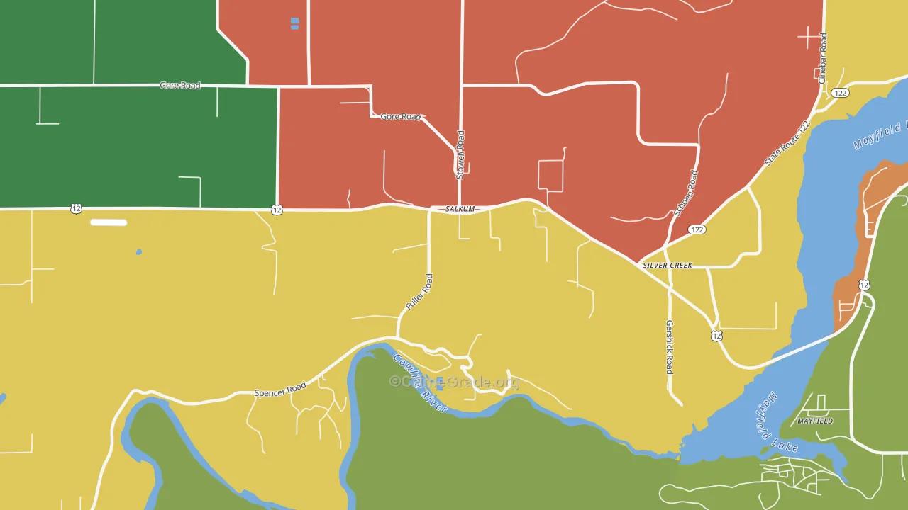 98582, WA Map of Theft Rates
