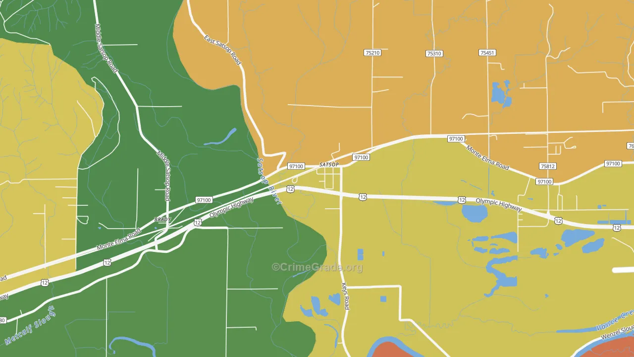 98583, WA Map of Theft Rates