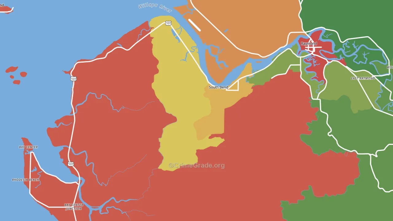 98586, WA Map of Theft Rates