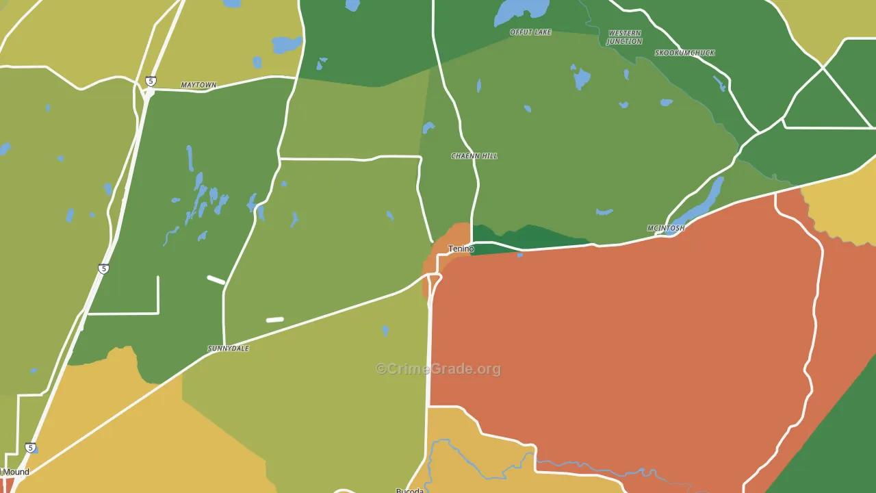 98589, WA Map of Theft Rates