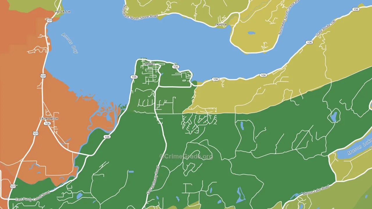 98592, WA Map of Theft Rates