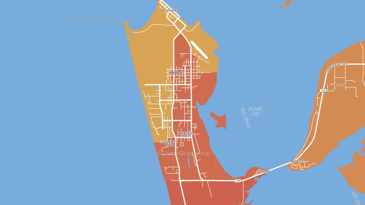 98595, WA Map of Theft Rates