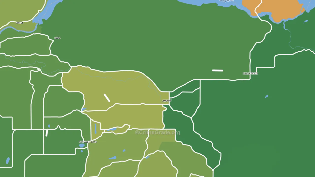 98601, WA Map of Theft Rates