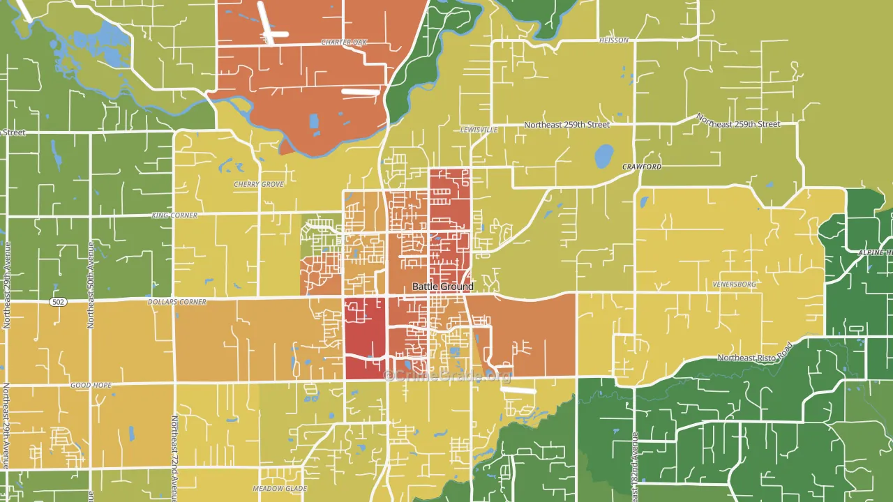 98604, WA Map of Theft Rates