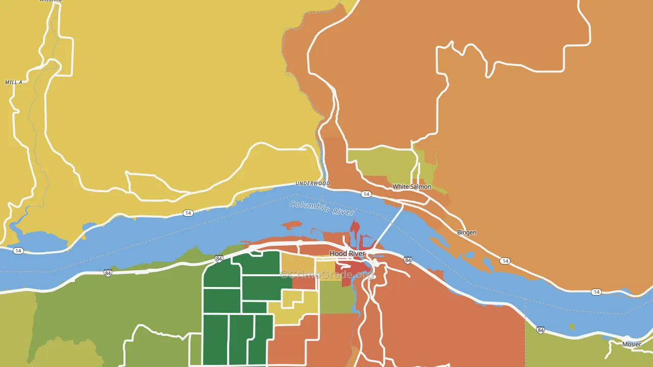 98605, WA Map of Theft Rates