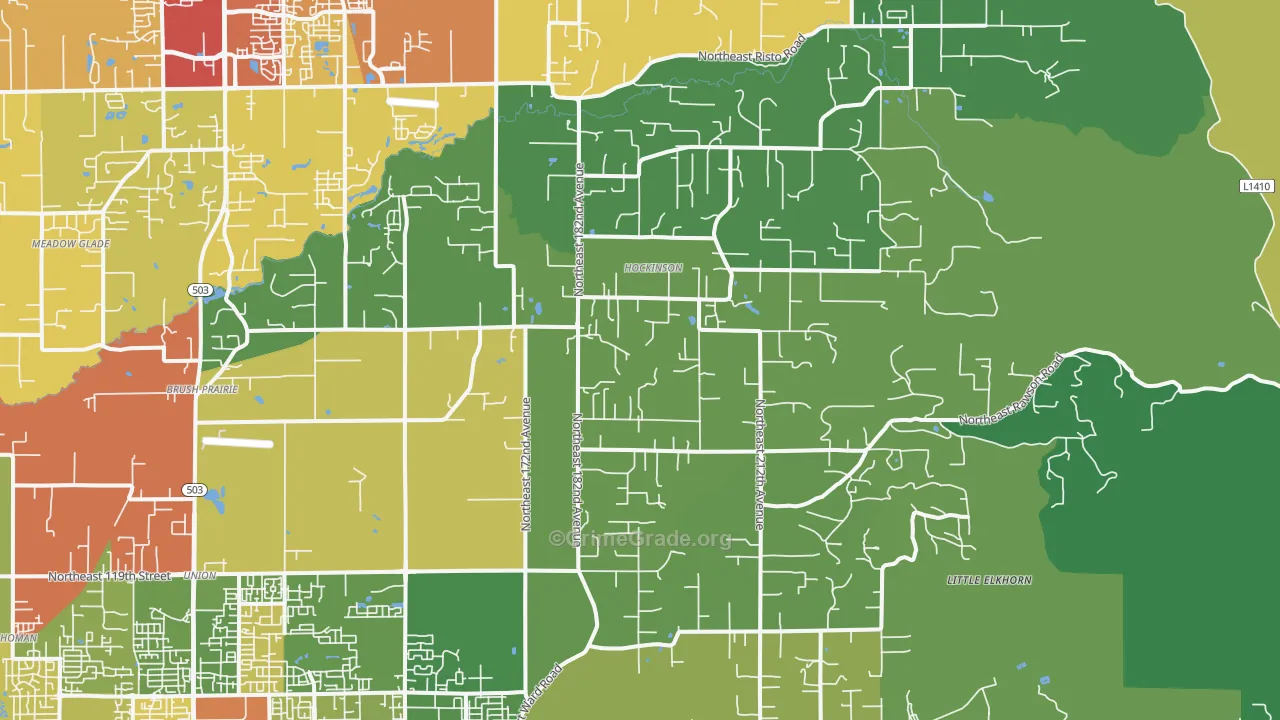 98606, WA Map of Theft Rates