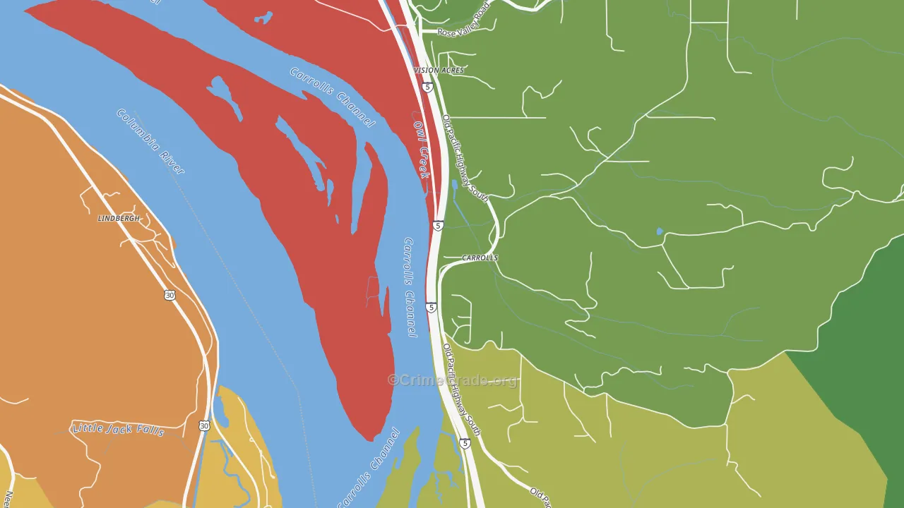 98609, WA Map of Theft Rates