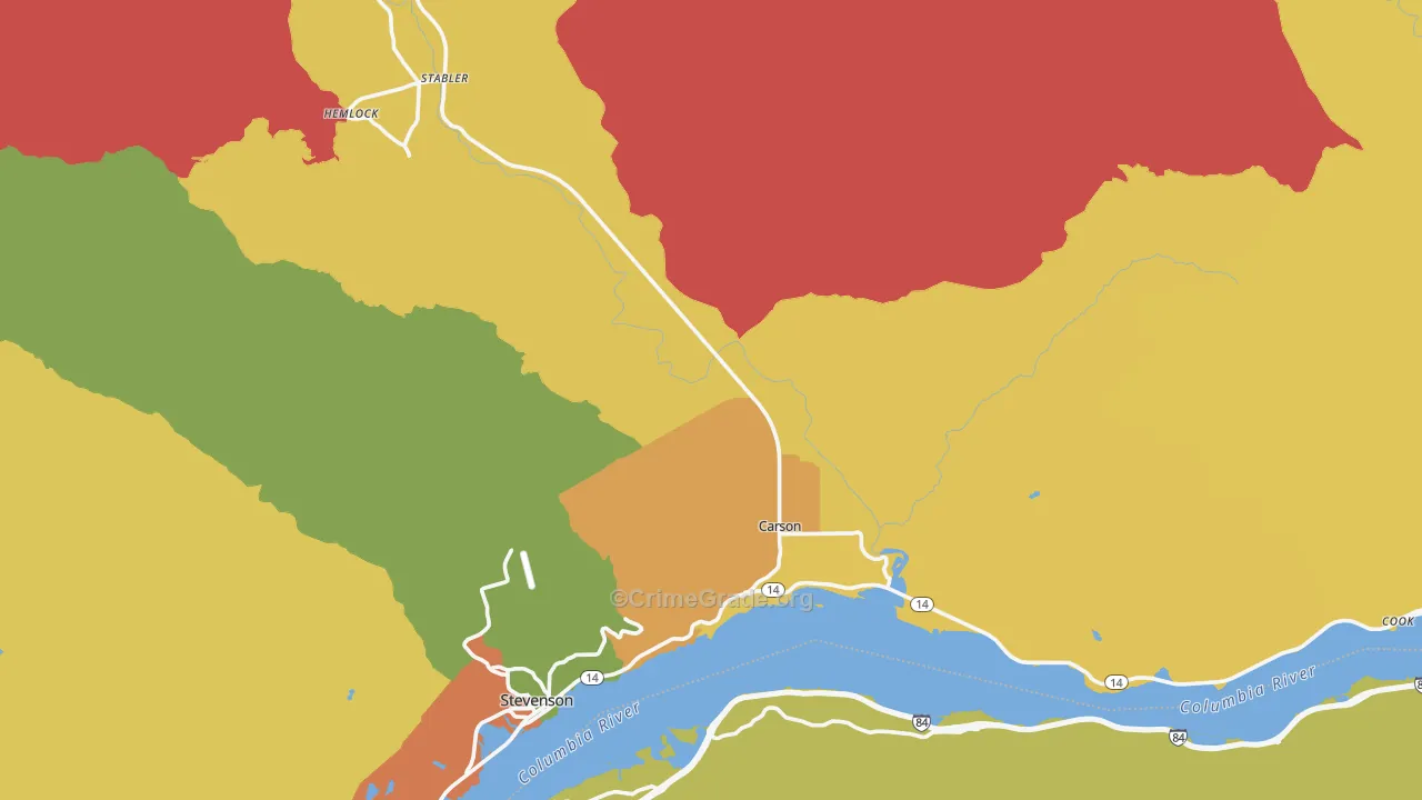 98610, WA Map of Theft Rates
