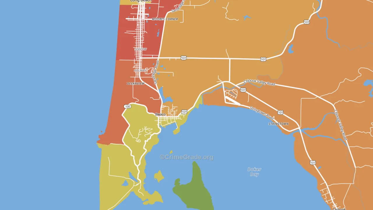 98624, WA Map of Theft Rates