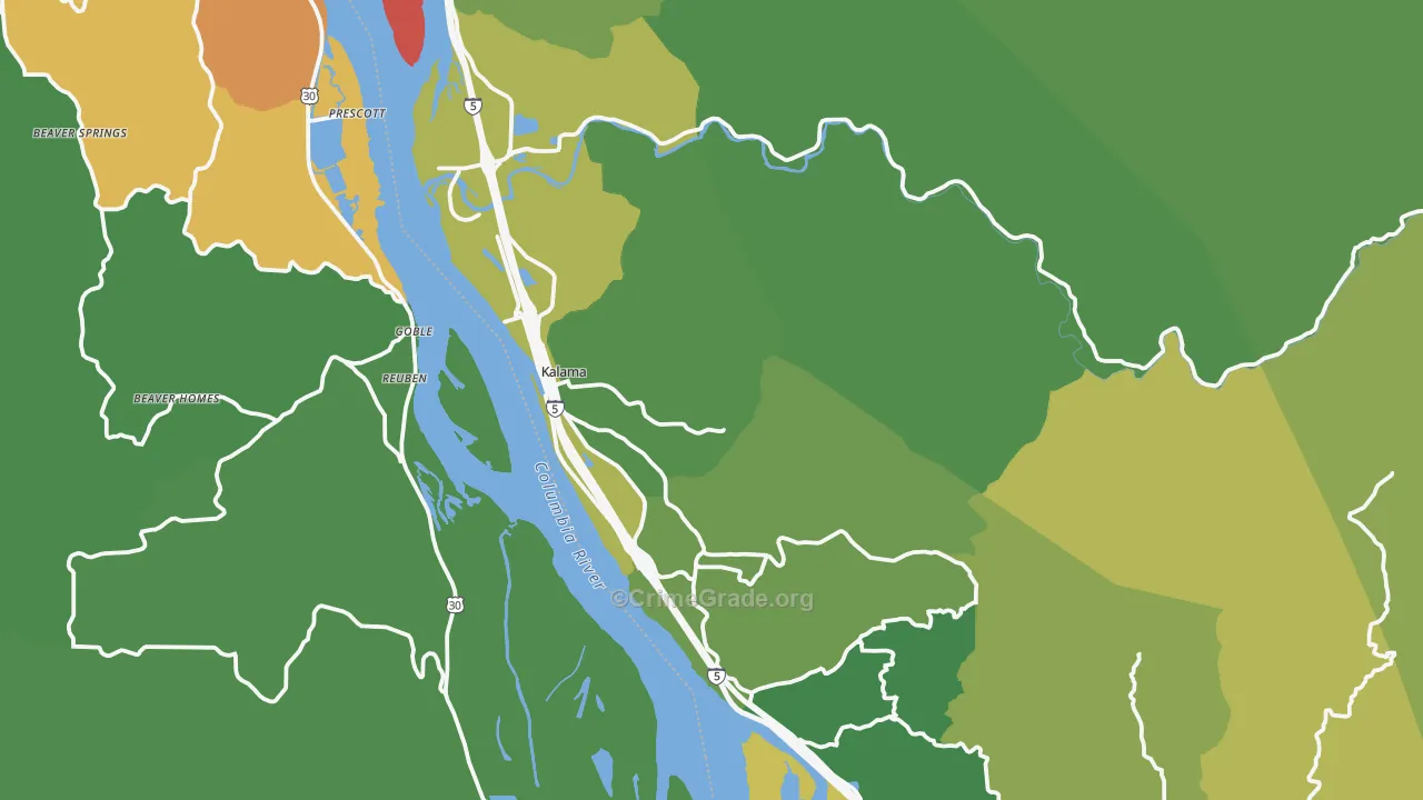 98625, WA Map of Theft Rates