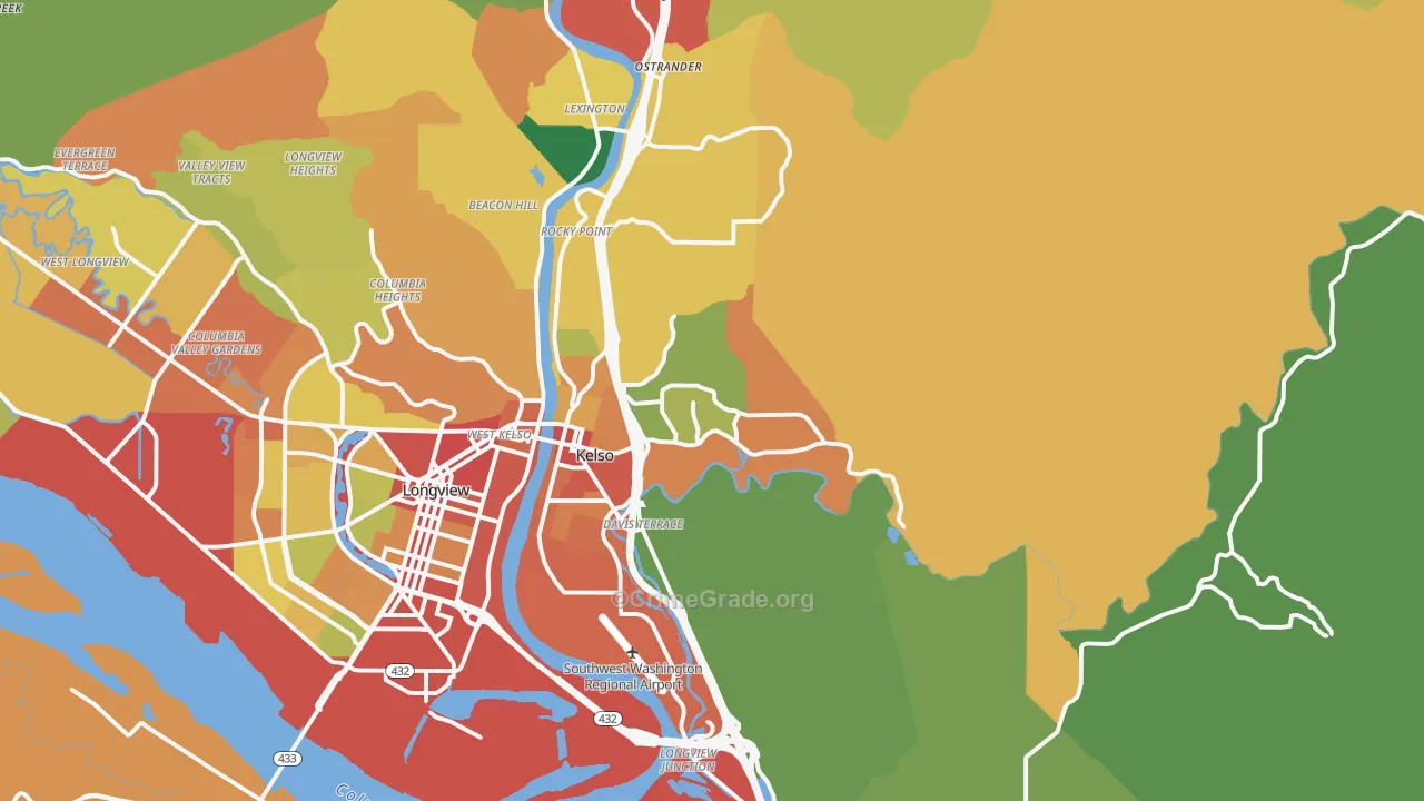 98626, WA Map of Theft Rates
