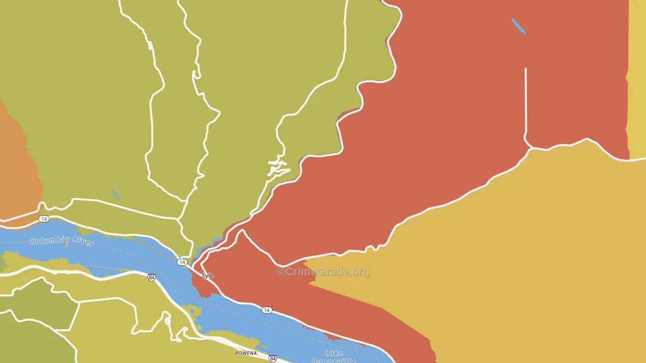 98635, WA Map of Theft Rates
