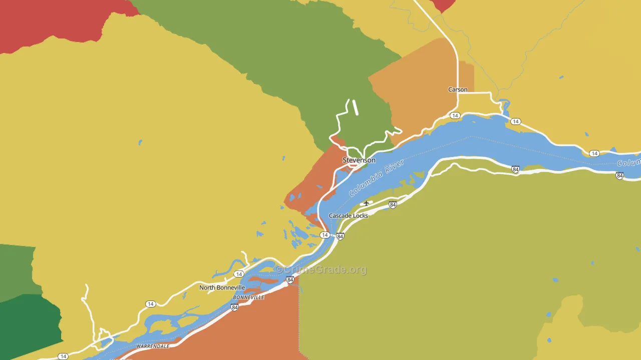 98648, WA Map of Theft Rates