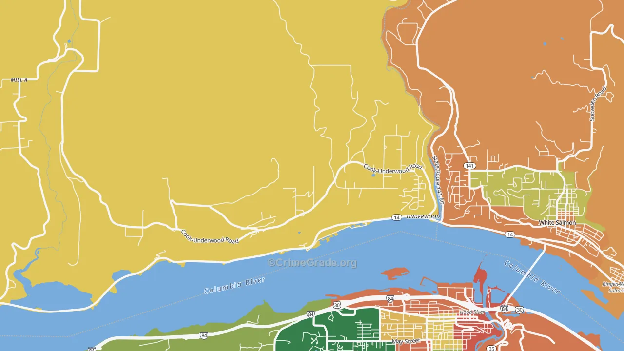 98651, WA Map of Theft Rates