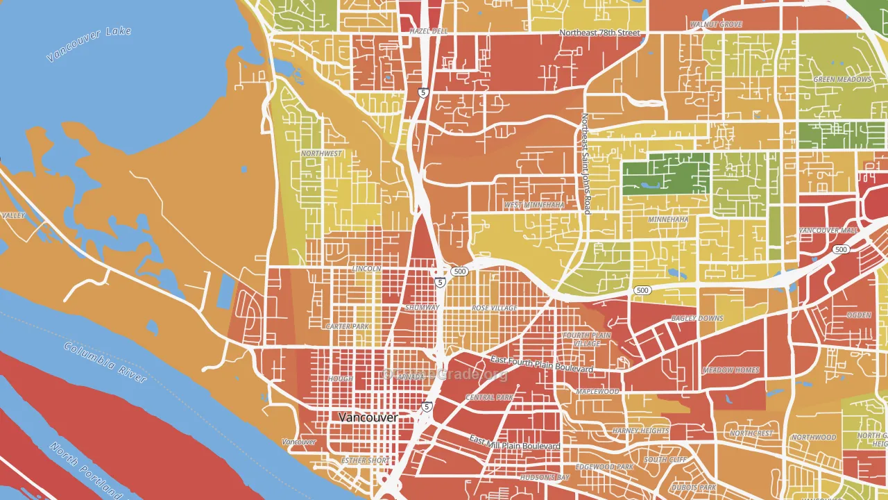 98663, WA Map of Theft Rates
