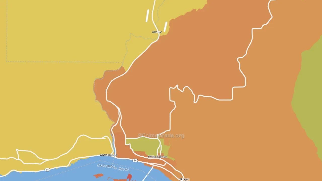 98672, WA Map of Theft Rates