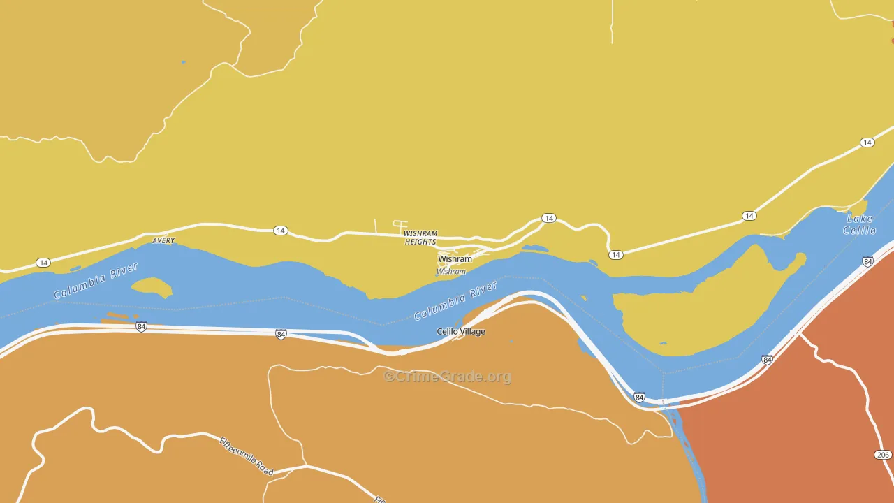98673, WA Map of Theft Rates
