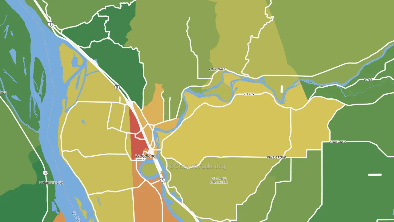 98674, WA Map of Theft Rates