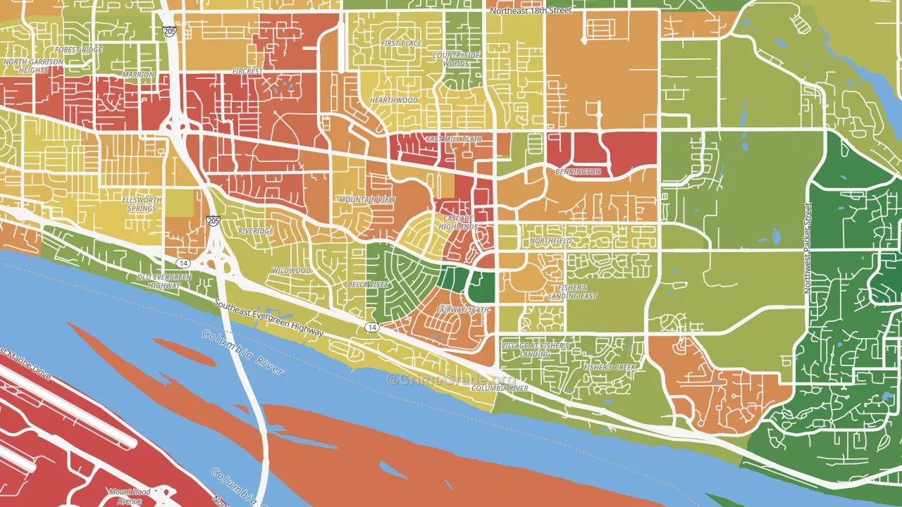 98683, WA Map of Theft Rates