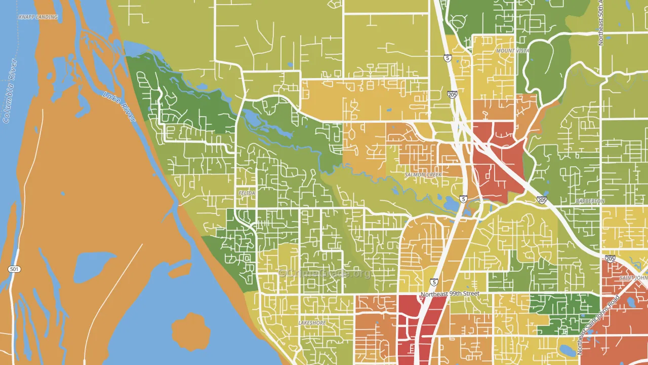 98685, WA Map of Theft Rates