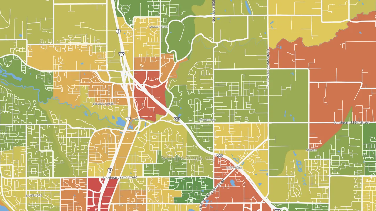 98686, WA Map of Theft Rates